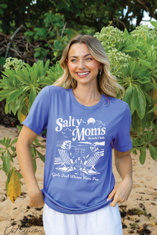 Salty Moms Beach Club  Graphic T-Shirt