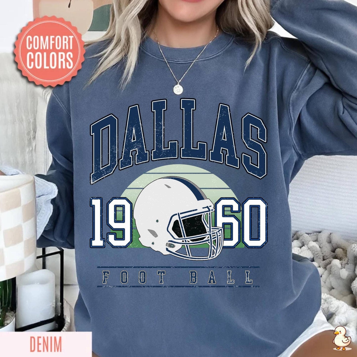 Dallas Football Vintage Comfort Sweatshirt For Cowboys Fans