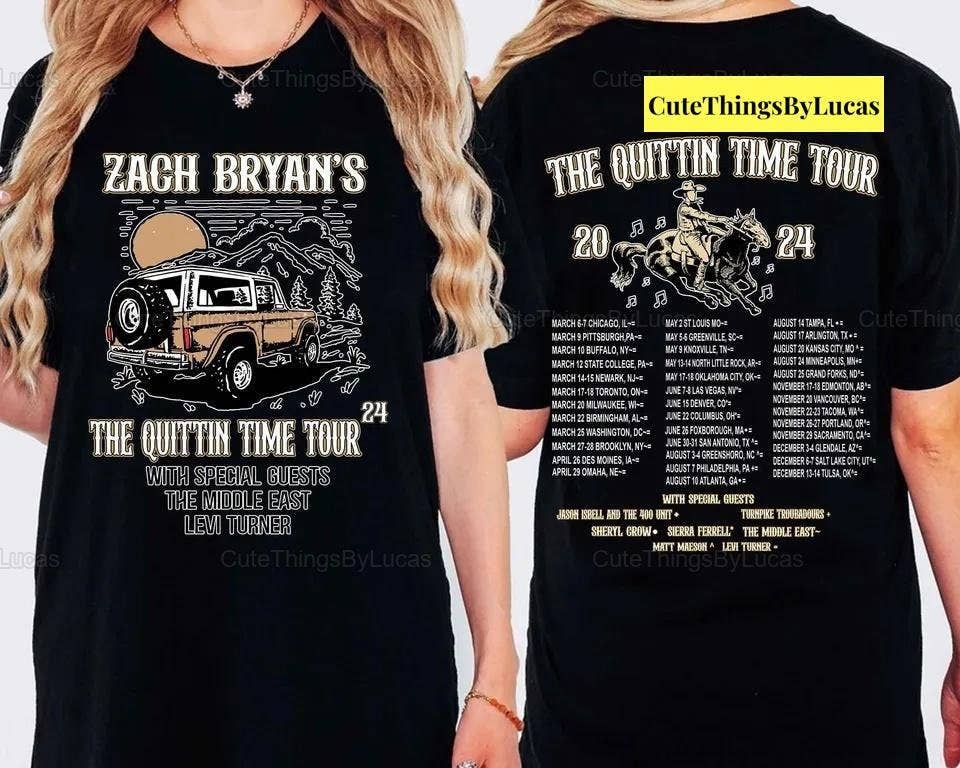 Zach Bryan the Quittin Time Tour 2024 Shirt