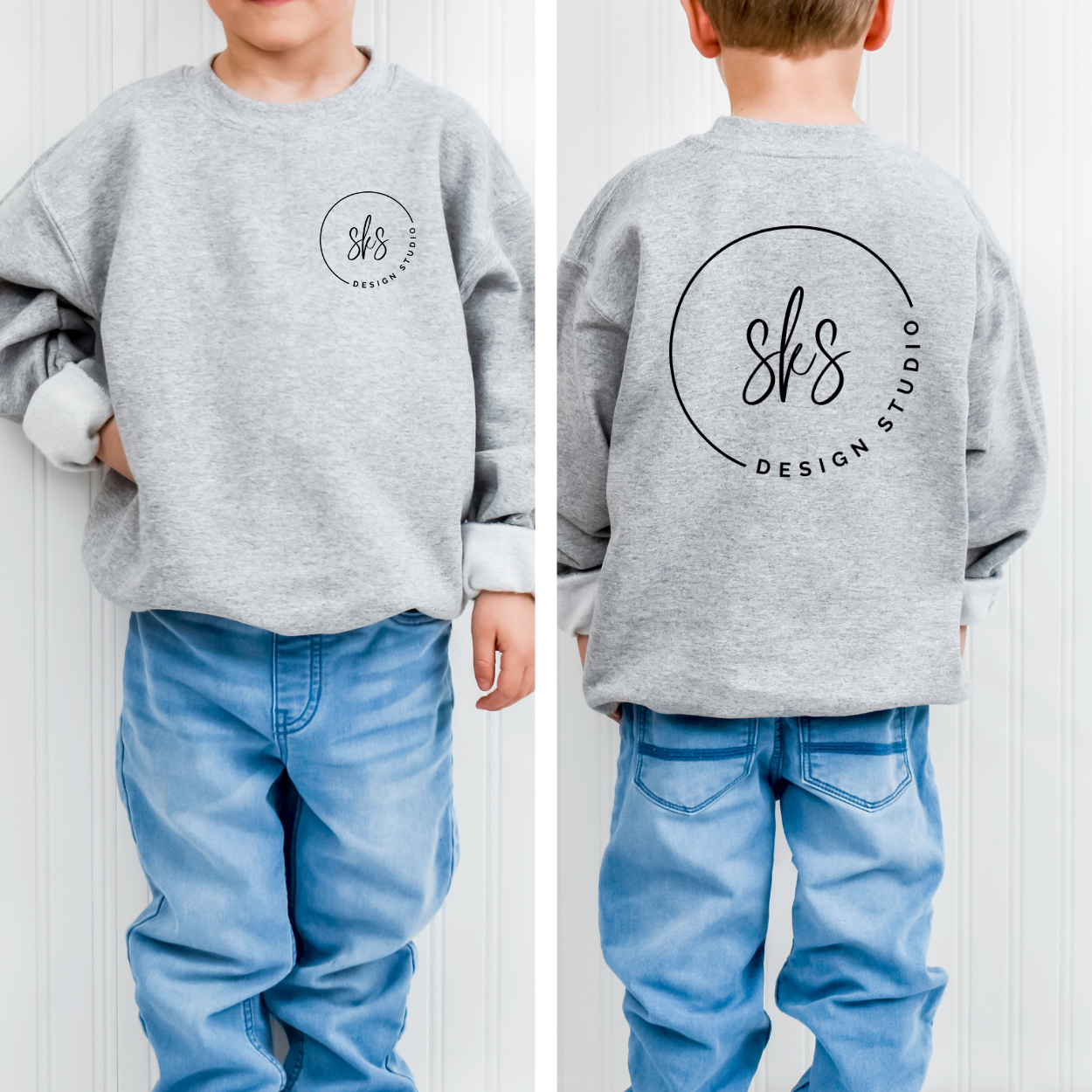 Custom Logo | Youth Crewneck Sweatshirt [Gildan]
