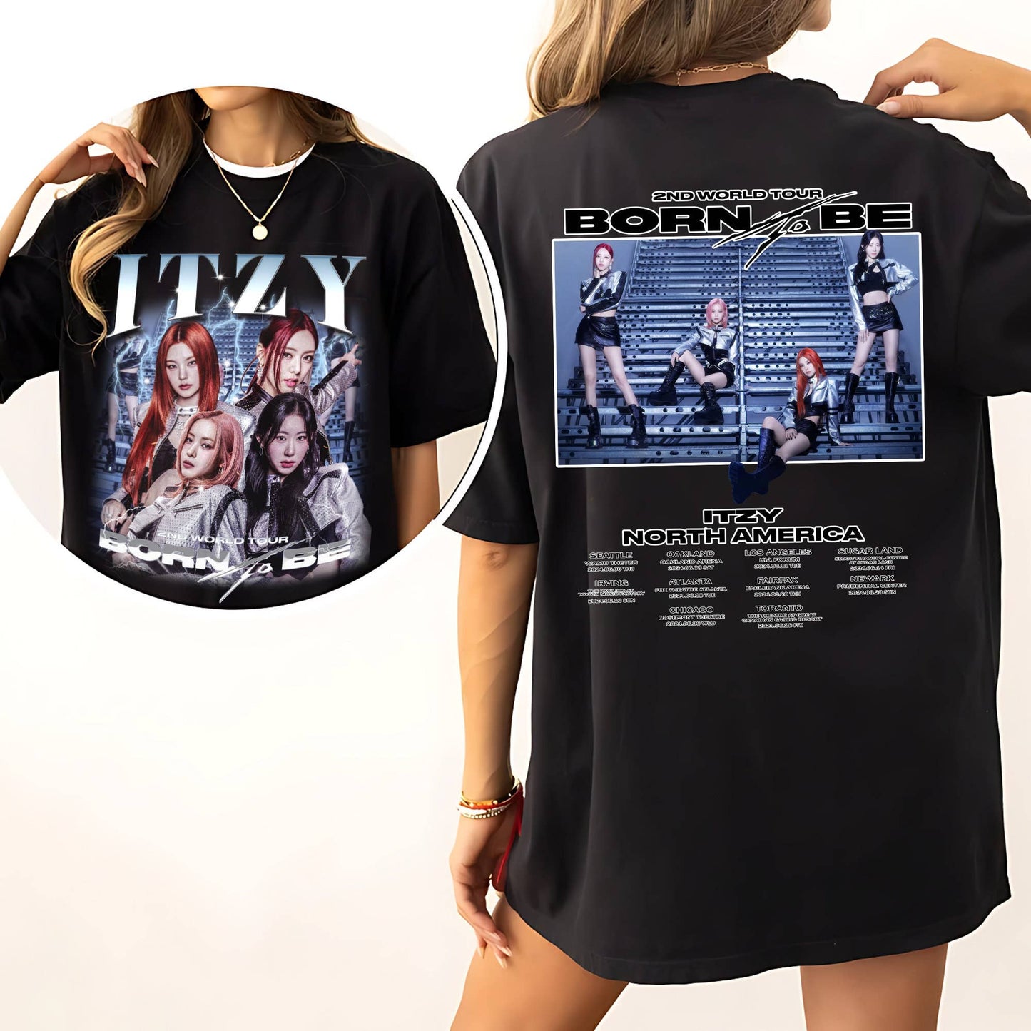 Born To Be 2nd World Tour T-Shirt with Itzy Tour Dates