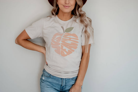 Just Peachy Retro Tee | Beachy Vibes Tee