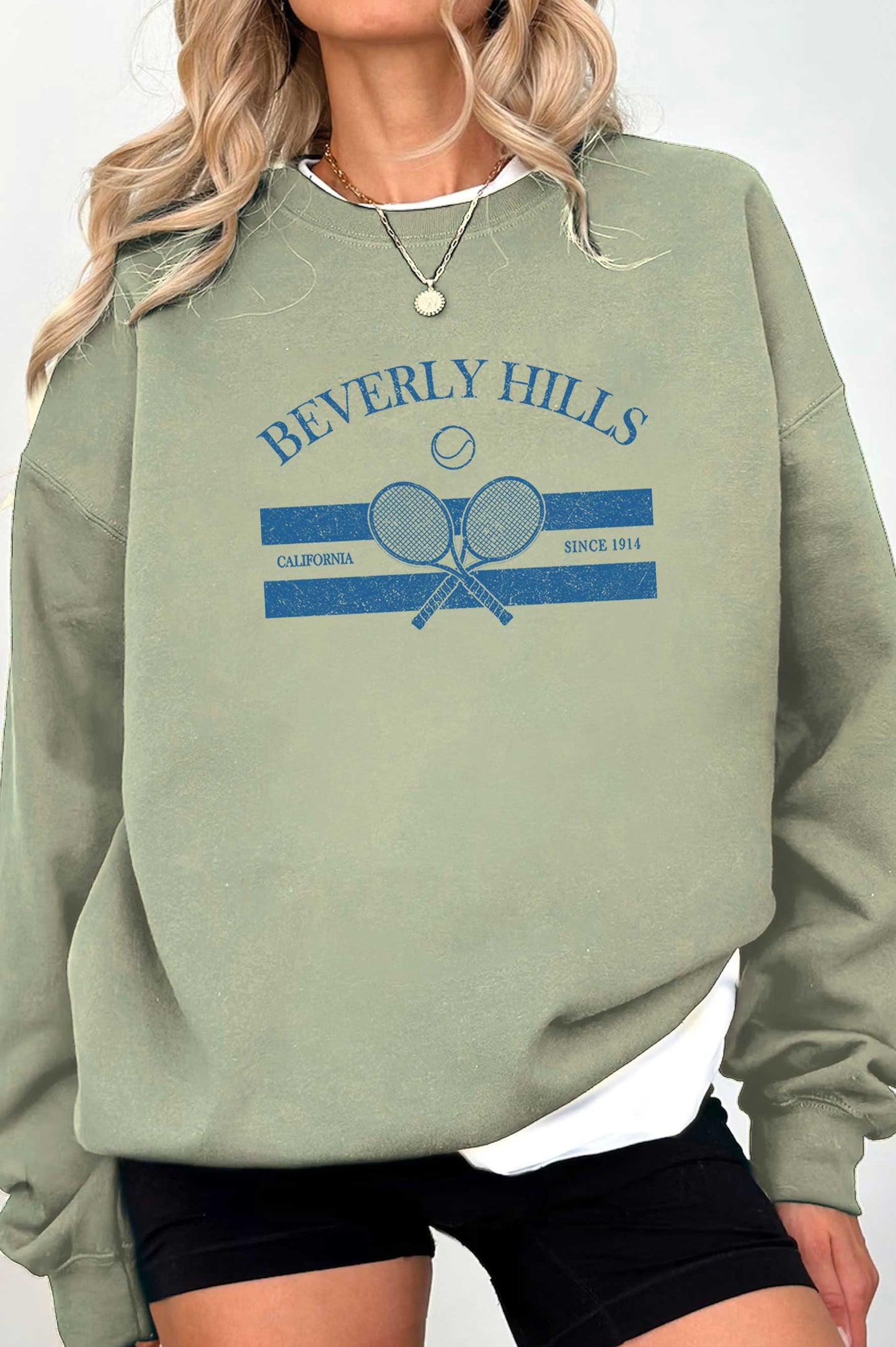 Beverly Hills California Since 1914 Graphic Brush Sweatshirt