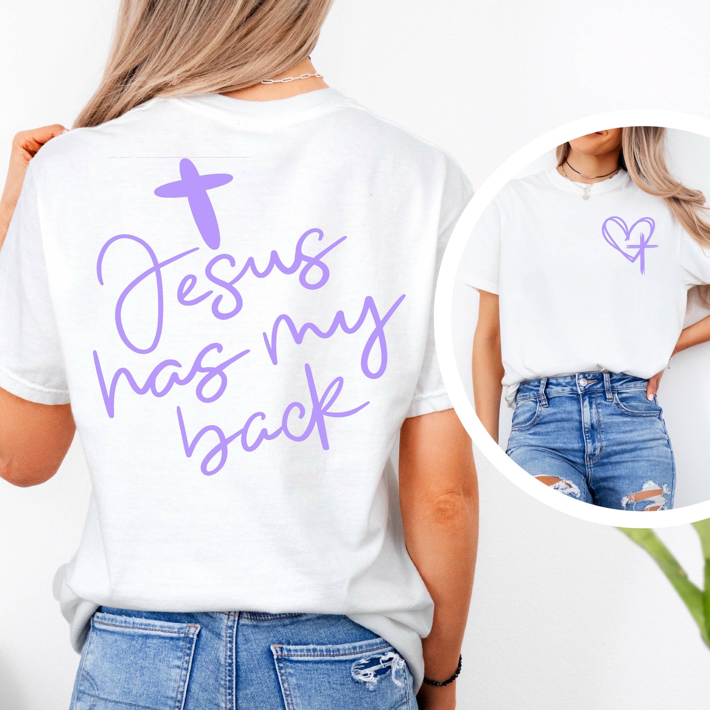 Jesus Has My Back Graphic Tee | Comfort Colors