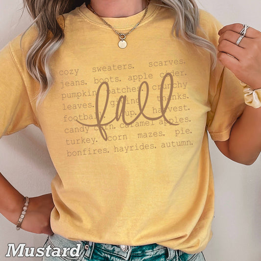 Fall Things  Graphic Shirt | Comfort Color