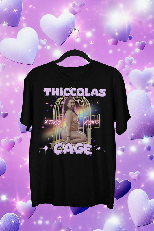 Thiccolas Cage Meme Shirt, Funny Gag Gift, Offensive Tshirt