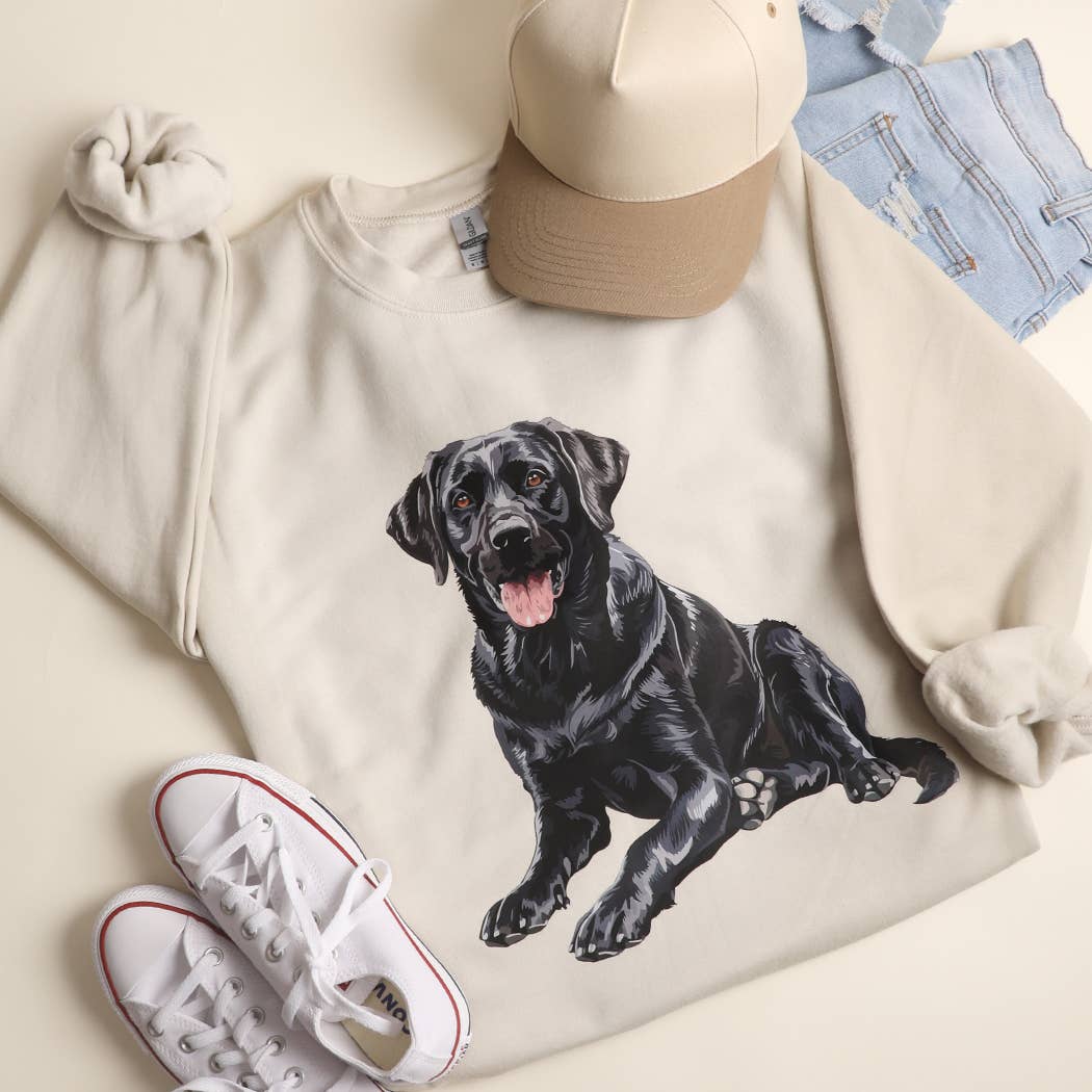 Black Labrador Graphic Heavyweight Sweatshirt