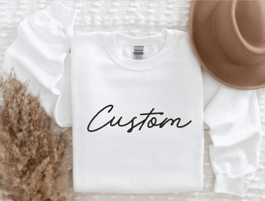 Embroidered Sweatshirt, Custom Sweatshirts, Embroidered
