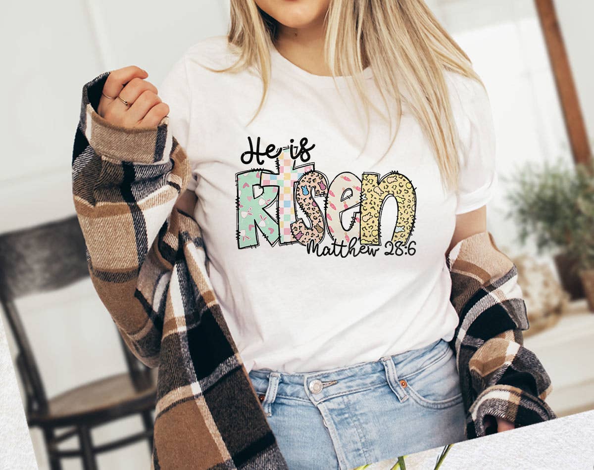 He Is Risen Matthew 28:6 - Easter Christian T-Shirt