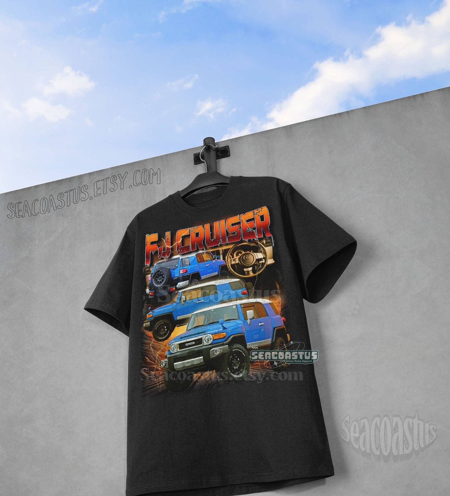 Retro Toyota Fj Cruiser Off-Road Graphic T-Shirt For Jdm