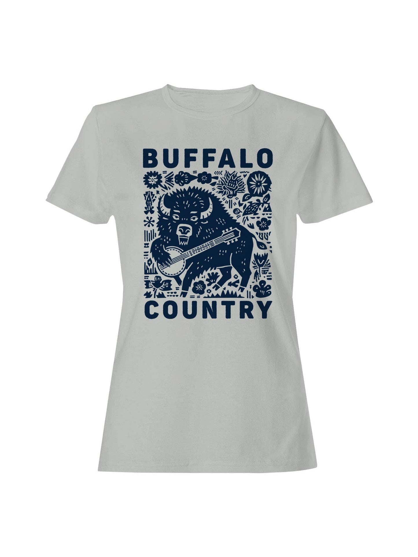 Buffalo Country Banjo Art Women's T-Shirt