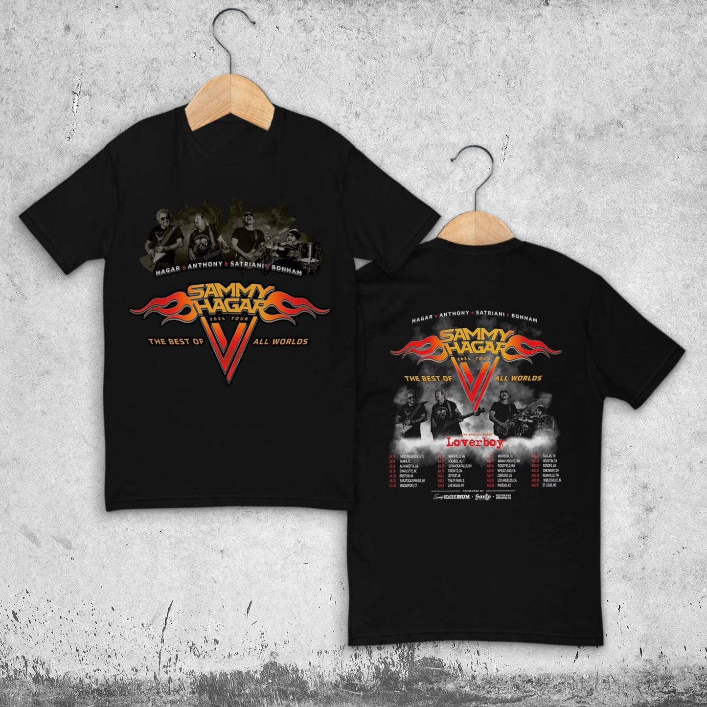 Best of All Worlds 2024 Tour Shirt - Sammy Hagar & Loverboy
