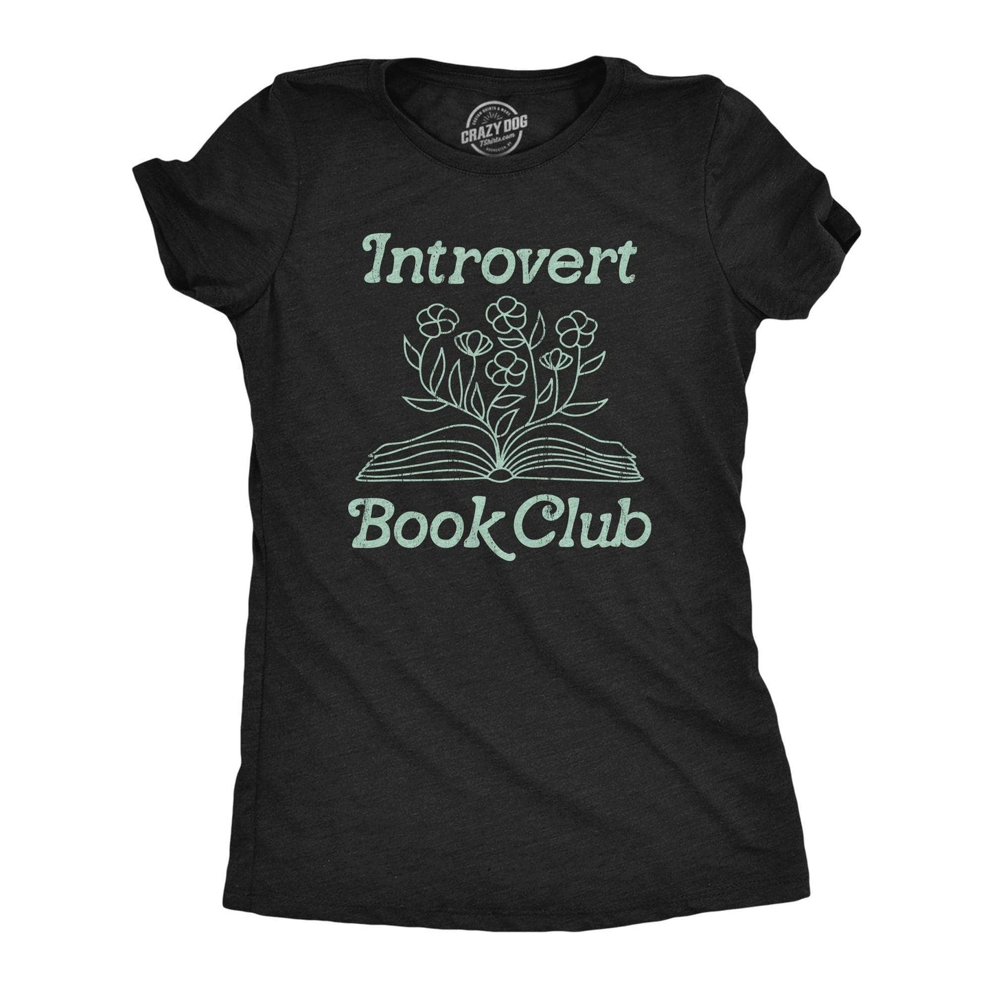 Introvert Book Club Women's Tshirt Nerdy Graphic Tee Western