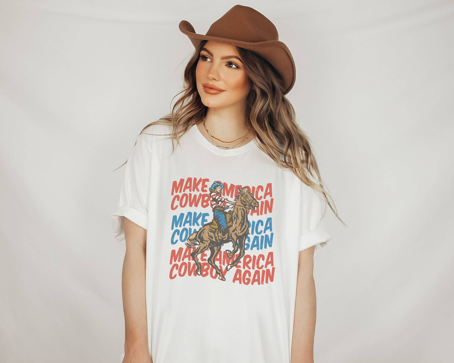 Make America Cowboy Tee | Patriotic T Shirt | Usa Tee