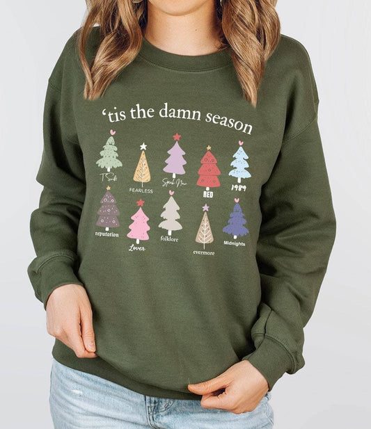 Merry Swiftmas Sweatshirt, Tis the Damn Season Hoodie Gift