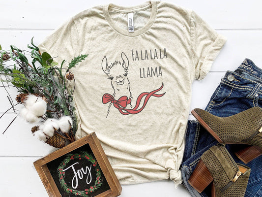 Fa La La La Llama | Holiday Themed Shirt