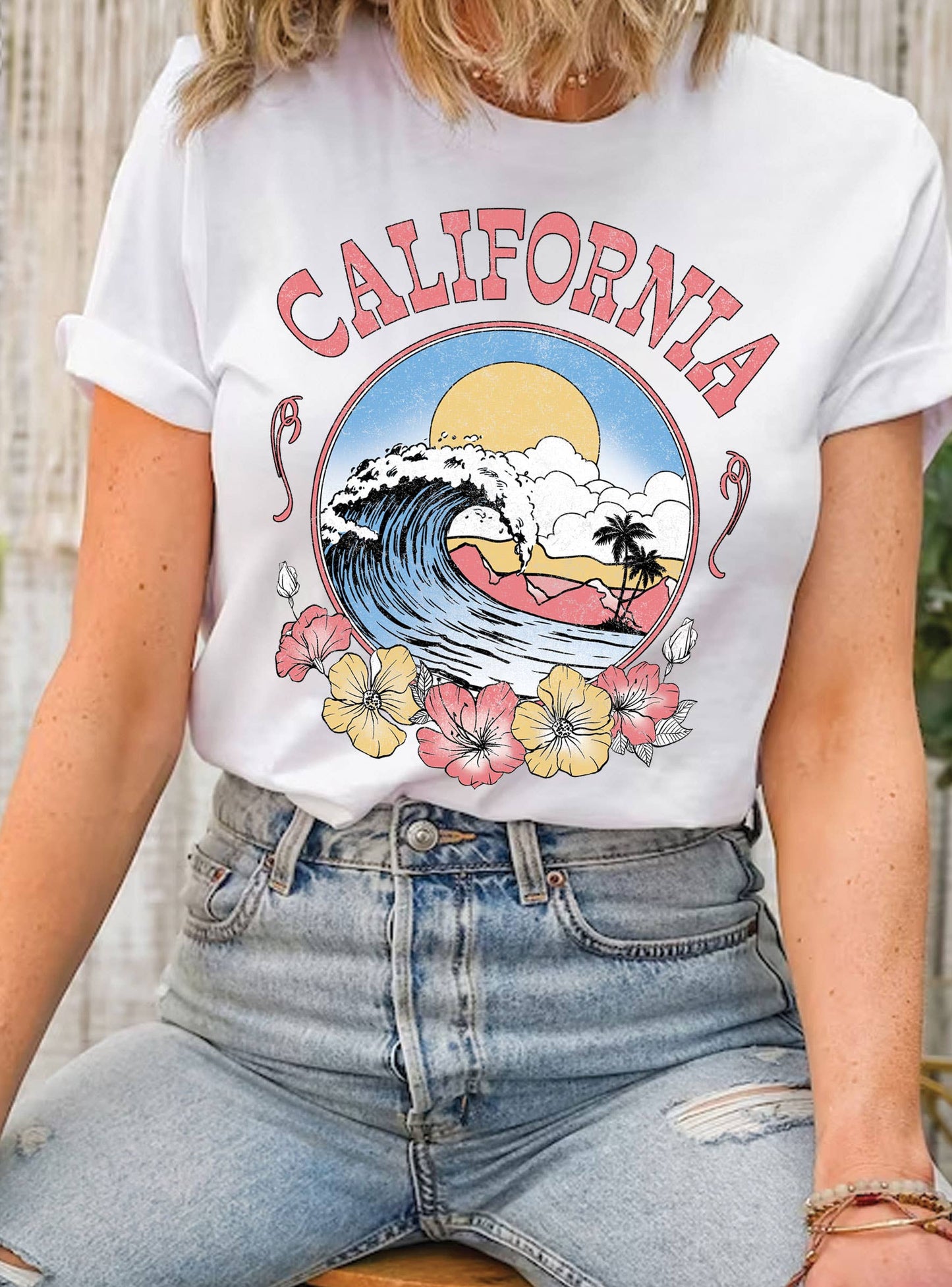 California Beach Graphic Tshirt