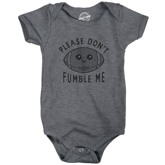 Please Dont Fumble Me Baby Bodysuit Football Graphic Tee
