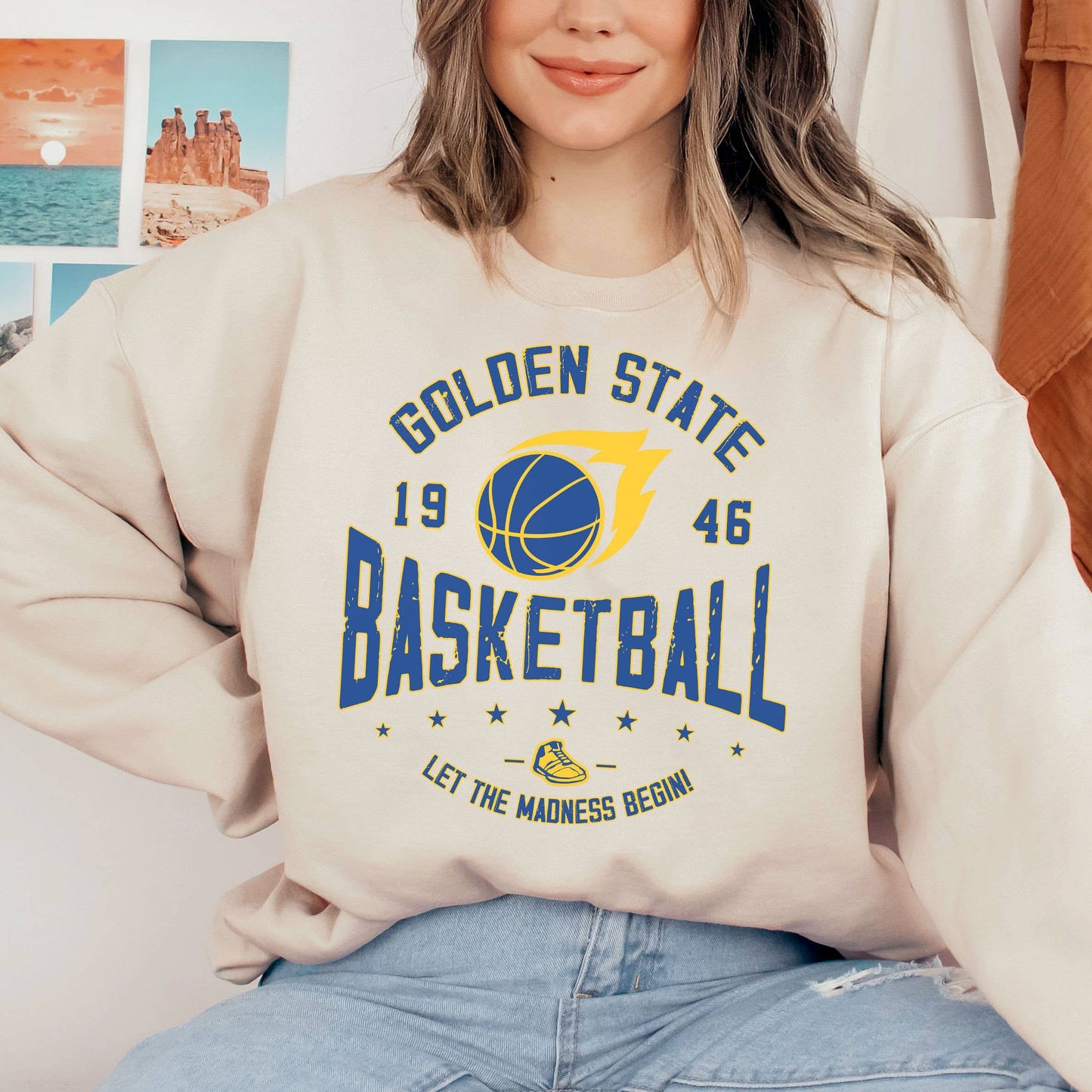 Vintage Golden State Warriors Basketball Fan Sweatshirt 1946