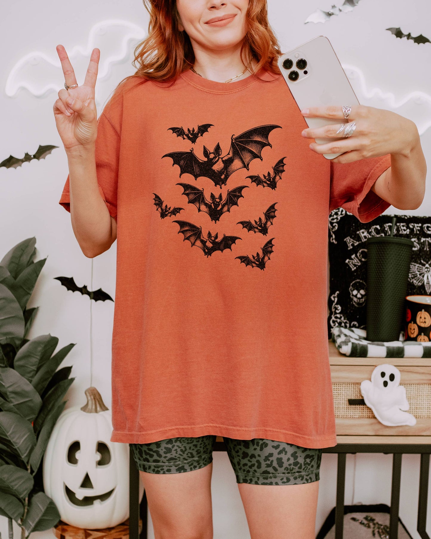 Scary T Shirt, Halloween T Shirts, Graphic Tee, Bats