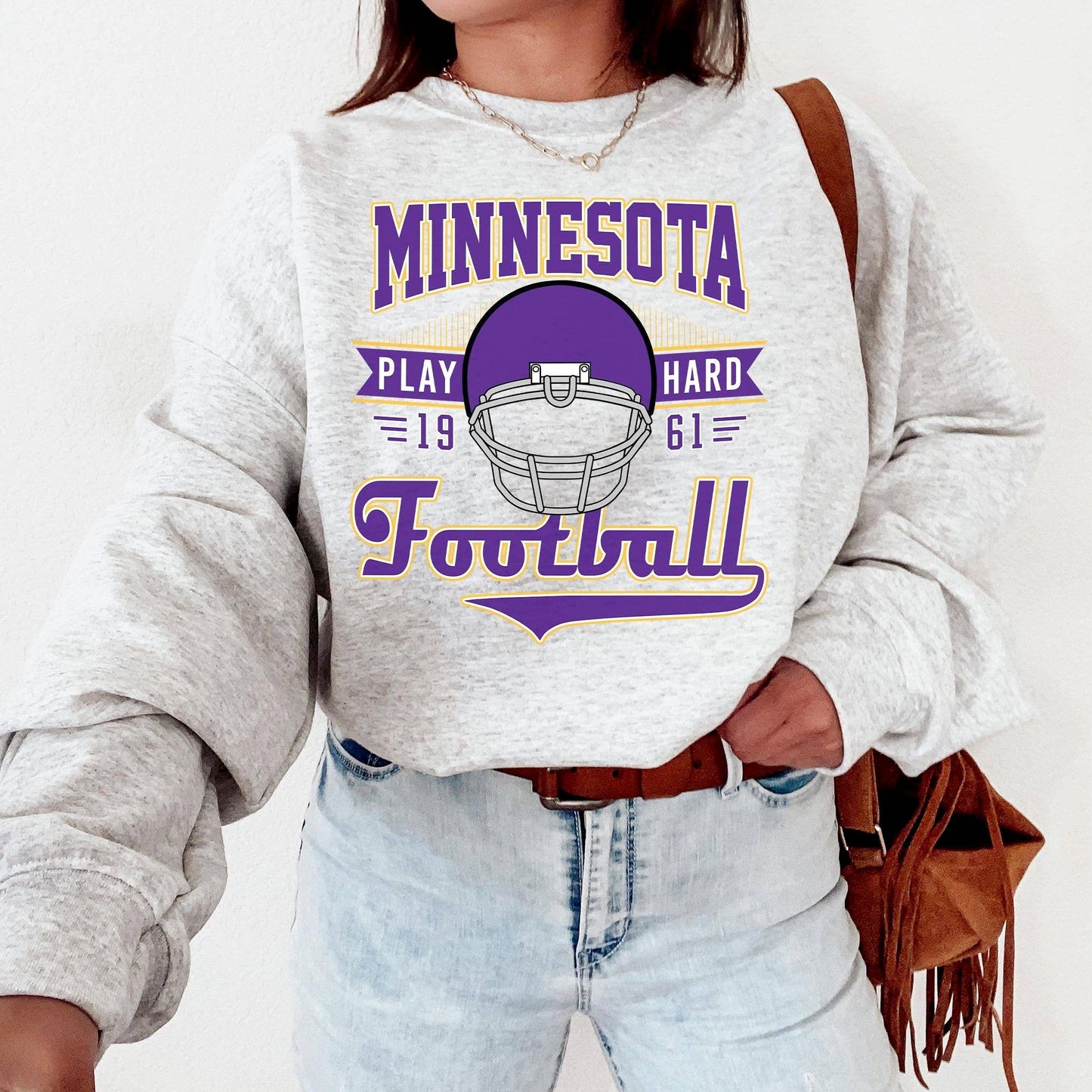 Vintage Minnesota Football Viking Fan Sweatshirt Gift