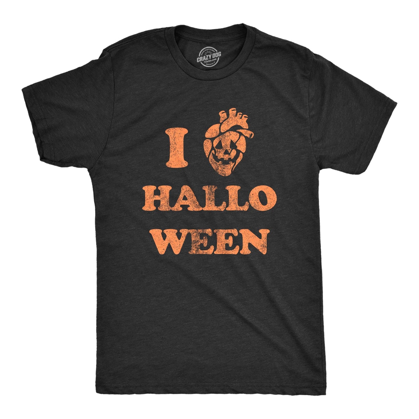 I Heart Halloween Men's Tshirt Halloween Graphic Tee Western