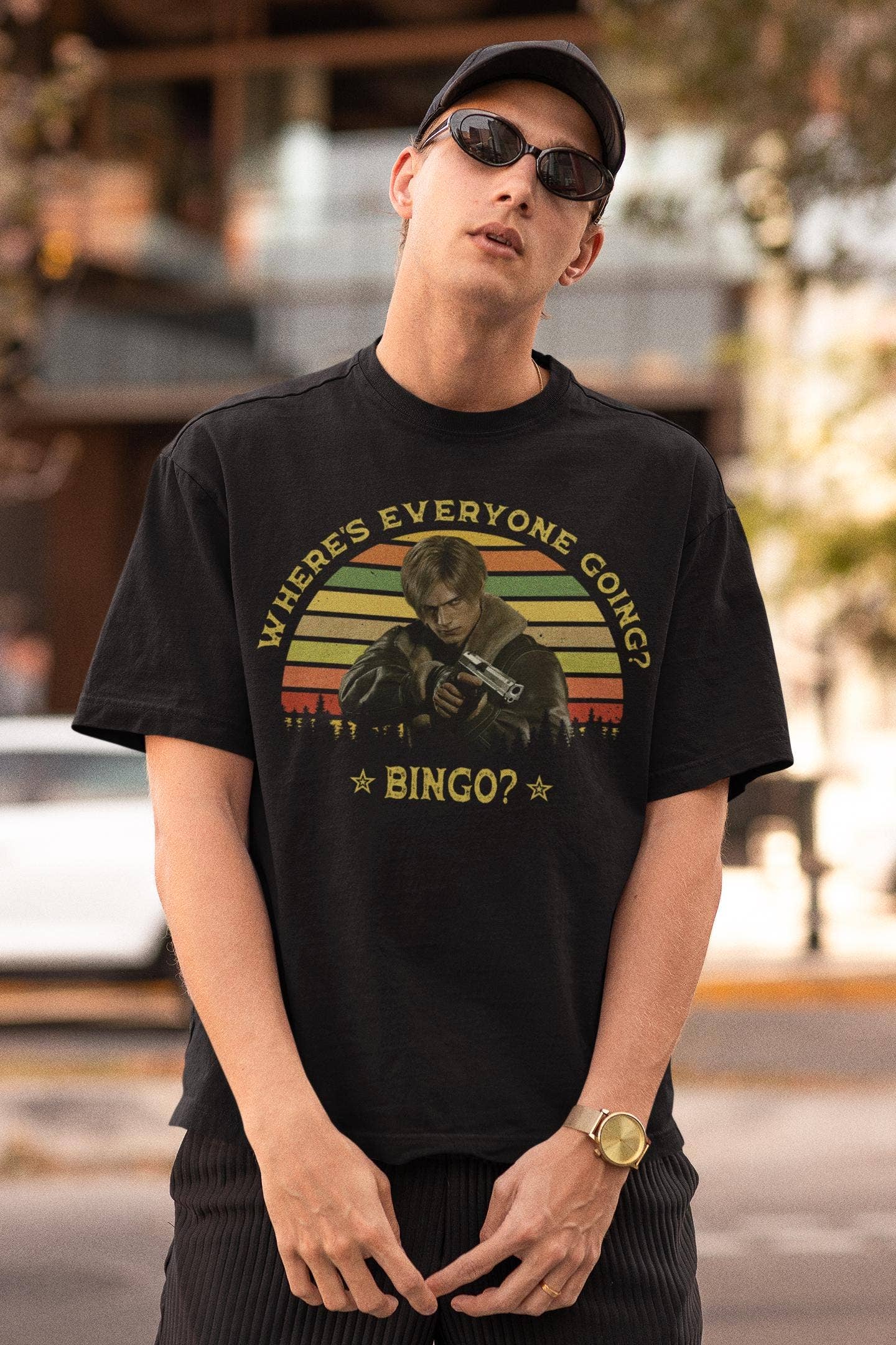 Resident Evil Leon Kennedy Bingo T-Shirt
