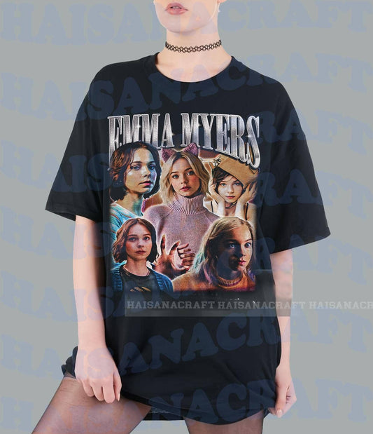 Emma Myers Fan Graphic Tee, Mine & Game 90s Style Shirt