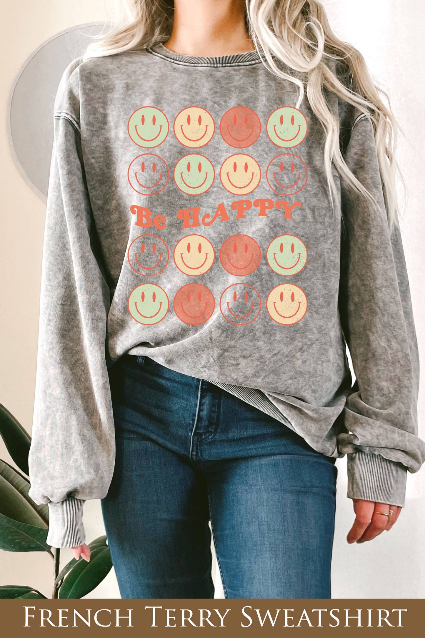 Be Happy Mineral Graphix Terry Sweatshirt