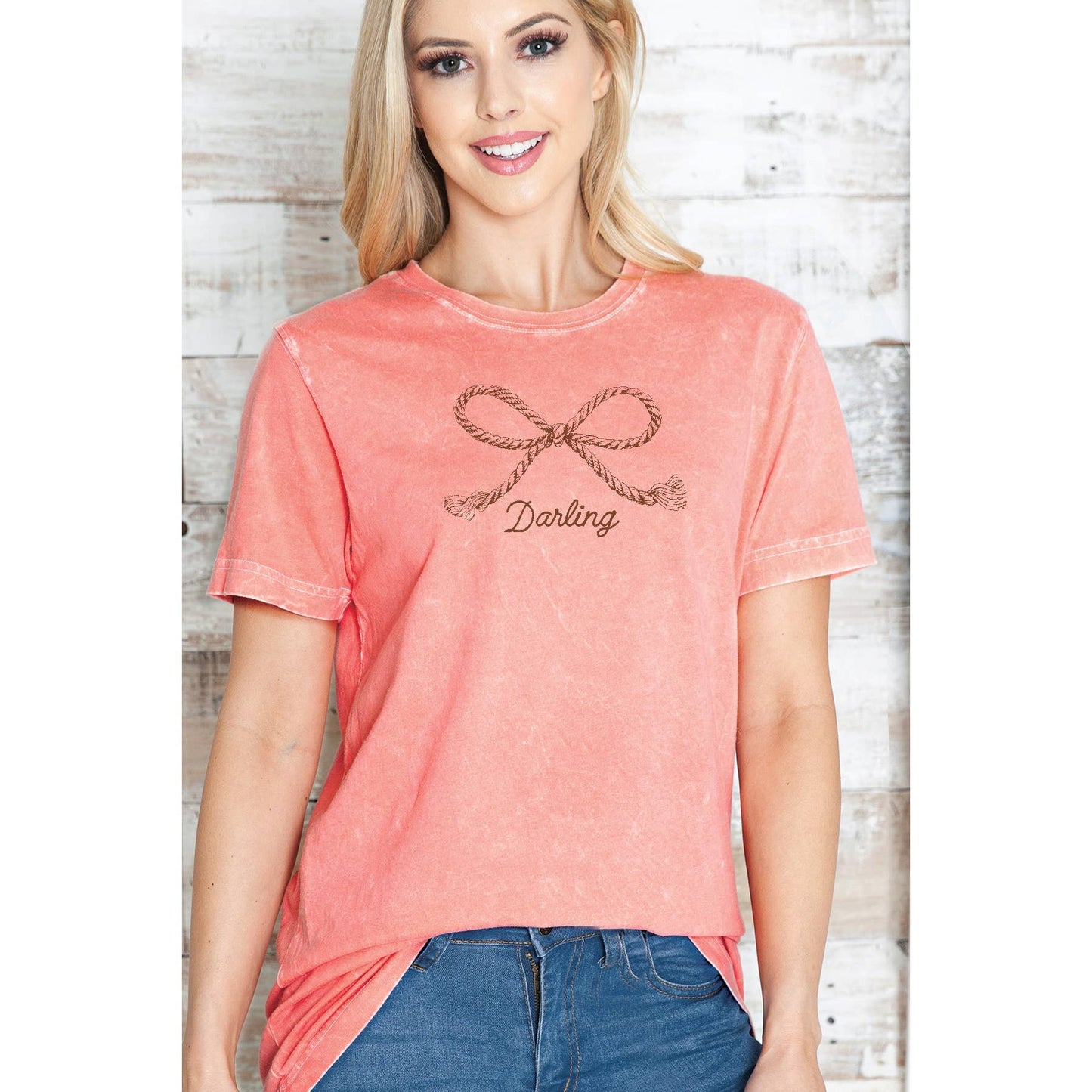Bow Darling - Mineral Wash T Shirt