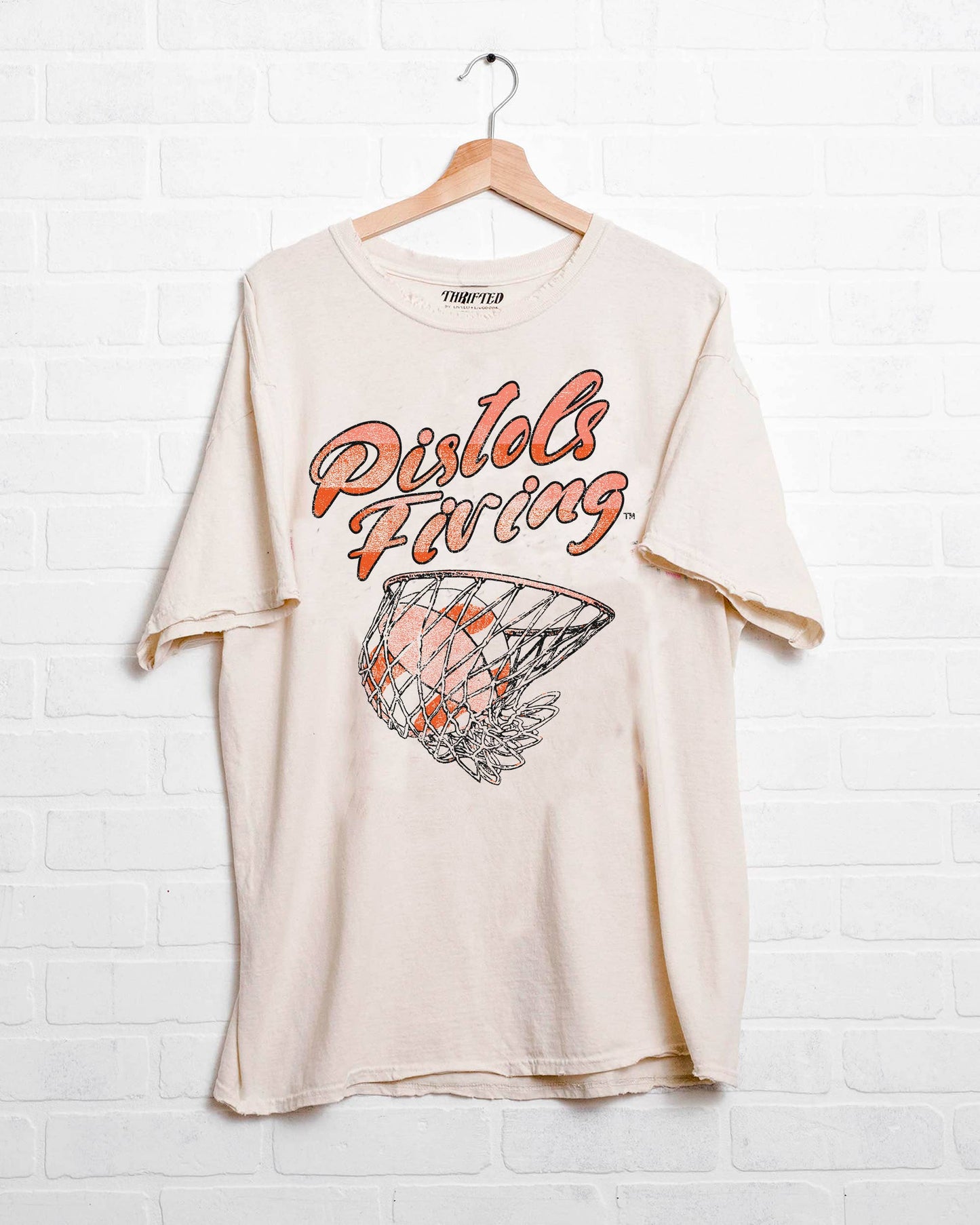 Osu Cowboys Basketball Candy Off White Thrifted Tee