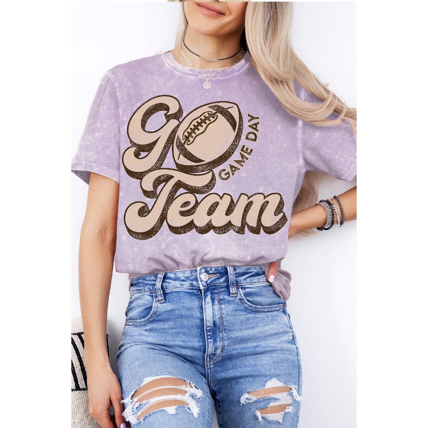 Game Day Go Team - Mineral Wash T Shirt