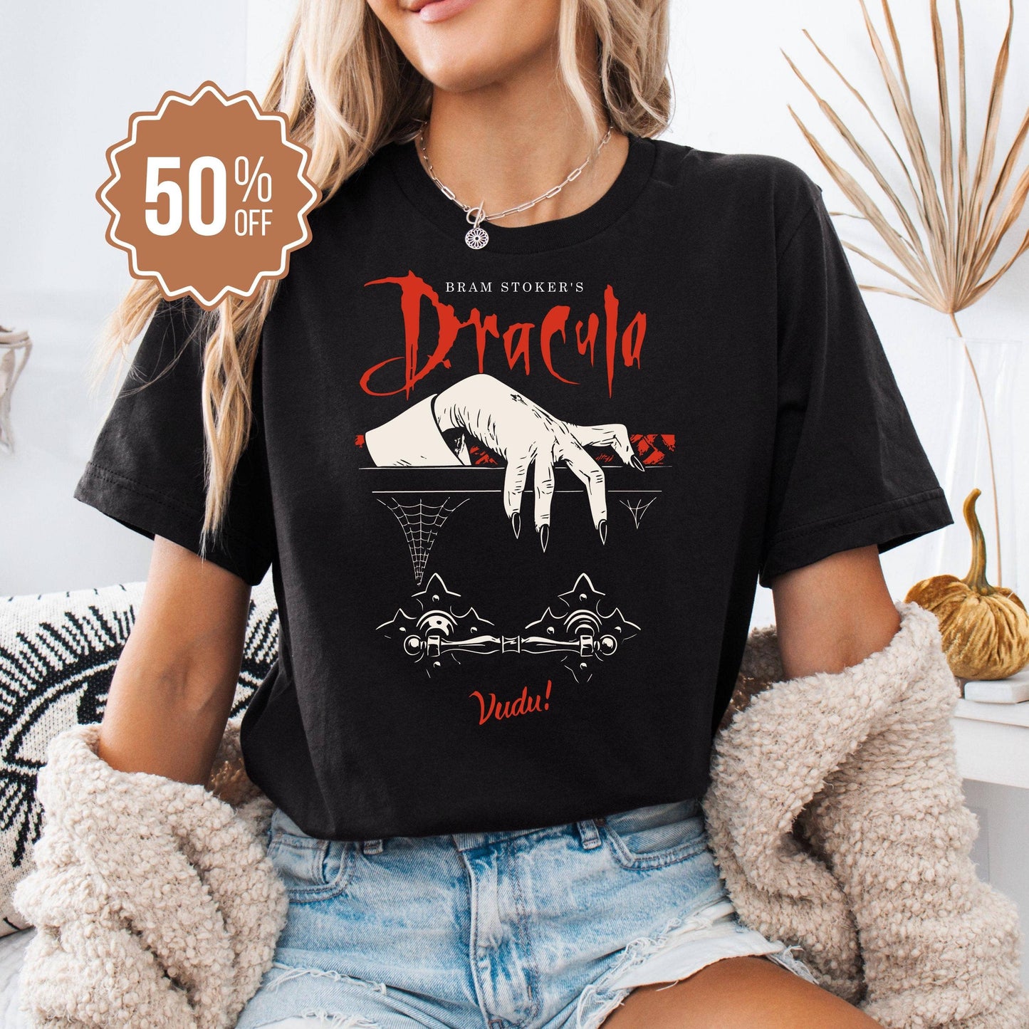 Classic Dracula Gothic Vampire Halloween Horror Movie Shirt