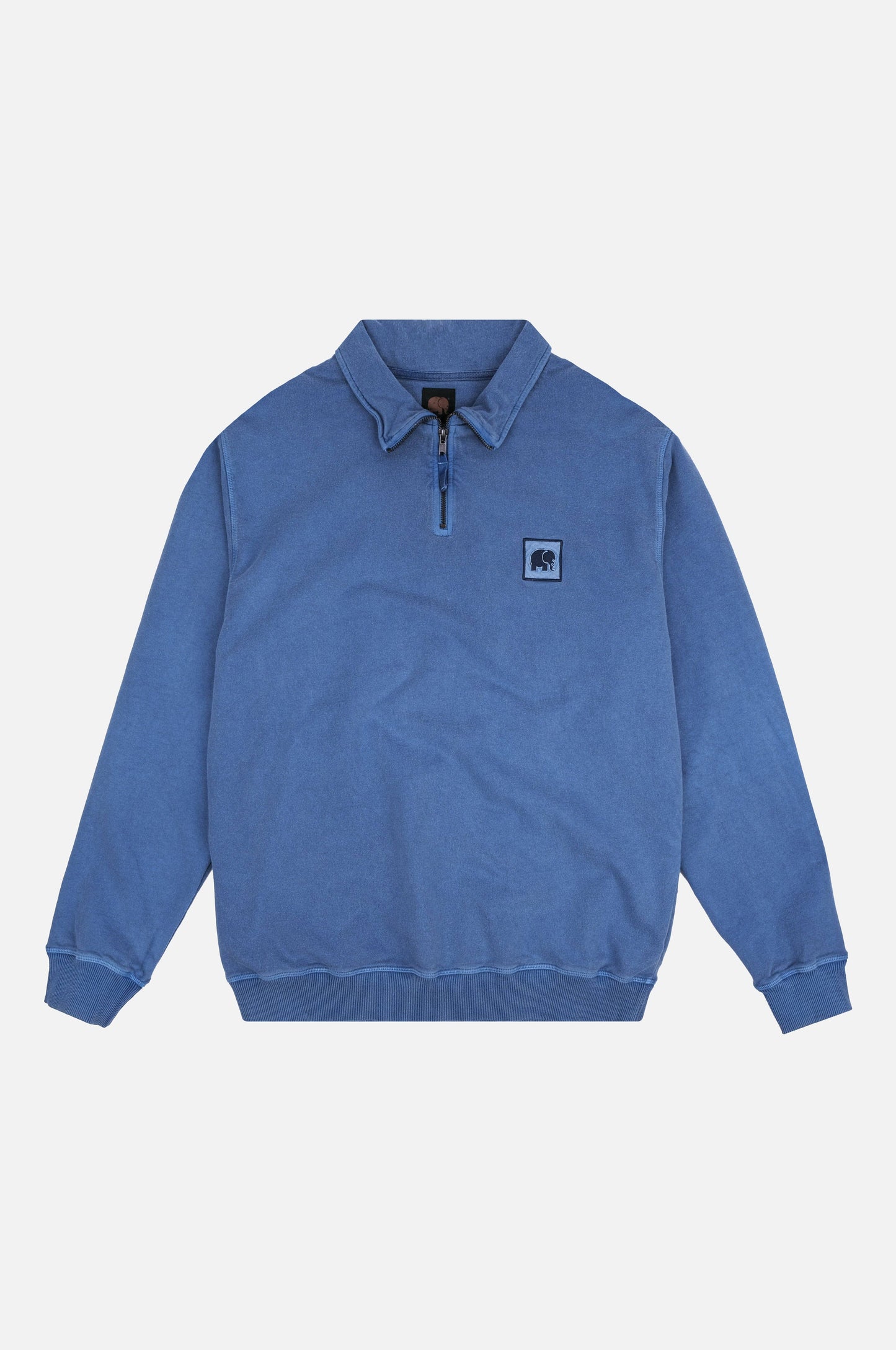Sauce Pigment Quarter Zip Sweater Tidepool Blue