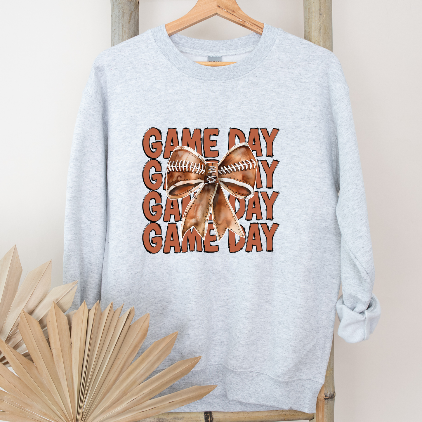 Game Day Football Bow Graphic Tee or Crewneck