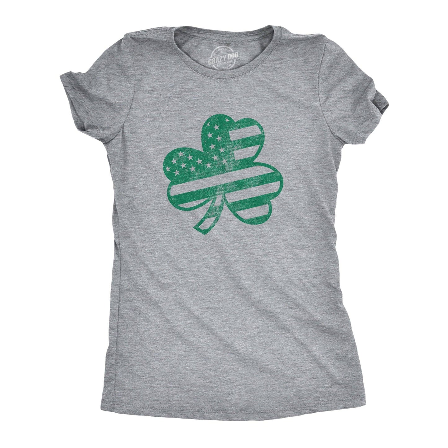 American Shamrock Women's Tshirt Saint Patrick's Day Graphic