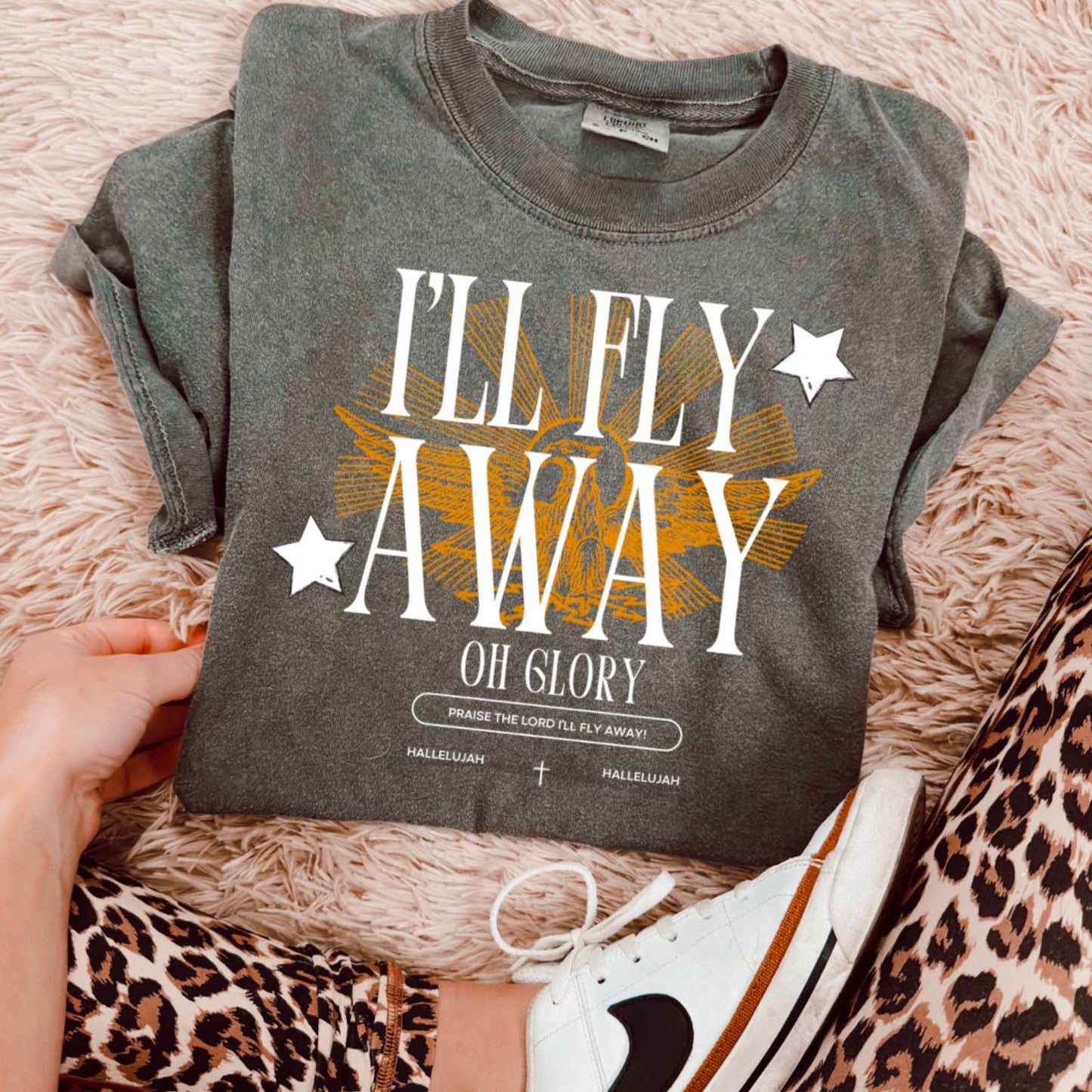 I’Ll Fly Away Christian Graphic Shirt | Comfort Colors