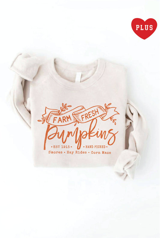 Farm Fresh Pumpkins Plus Graphic Sweatshirt