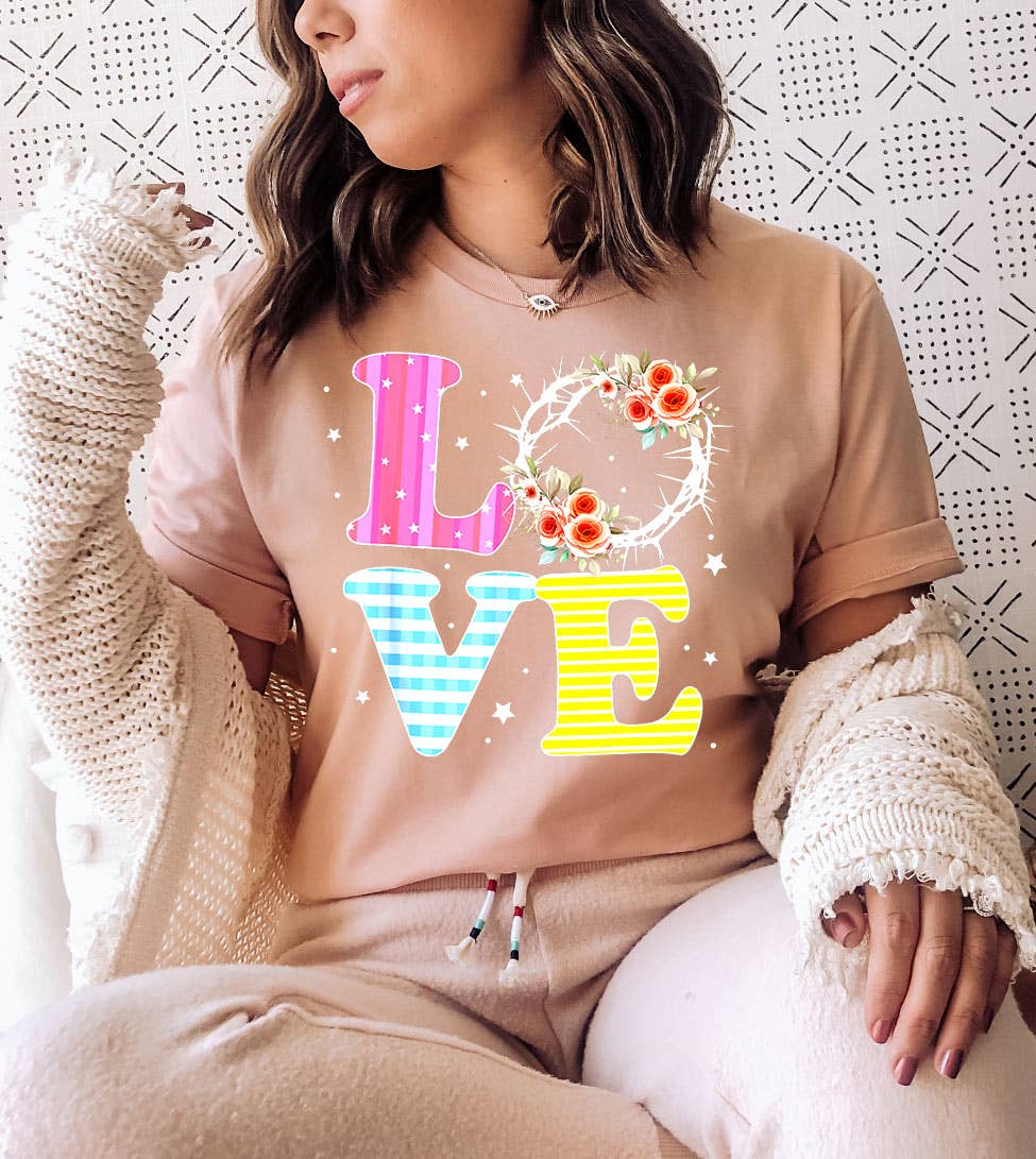 Love Crown - Religious Easter Jesus God Love Thorns T-Shirt