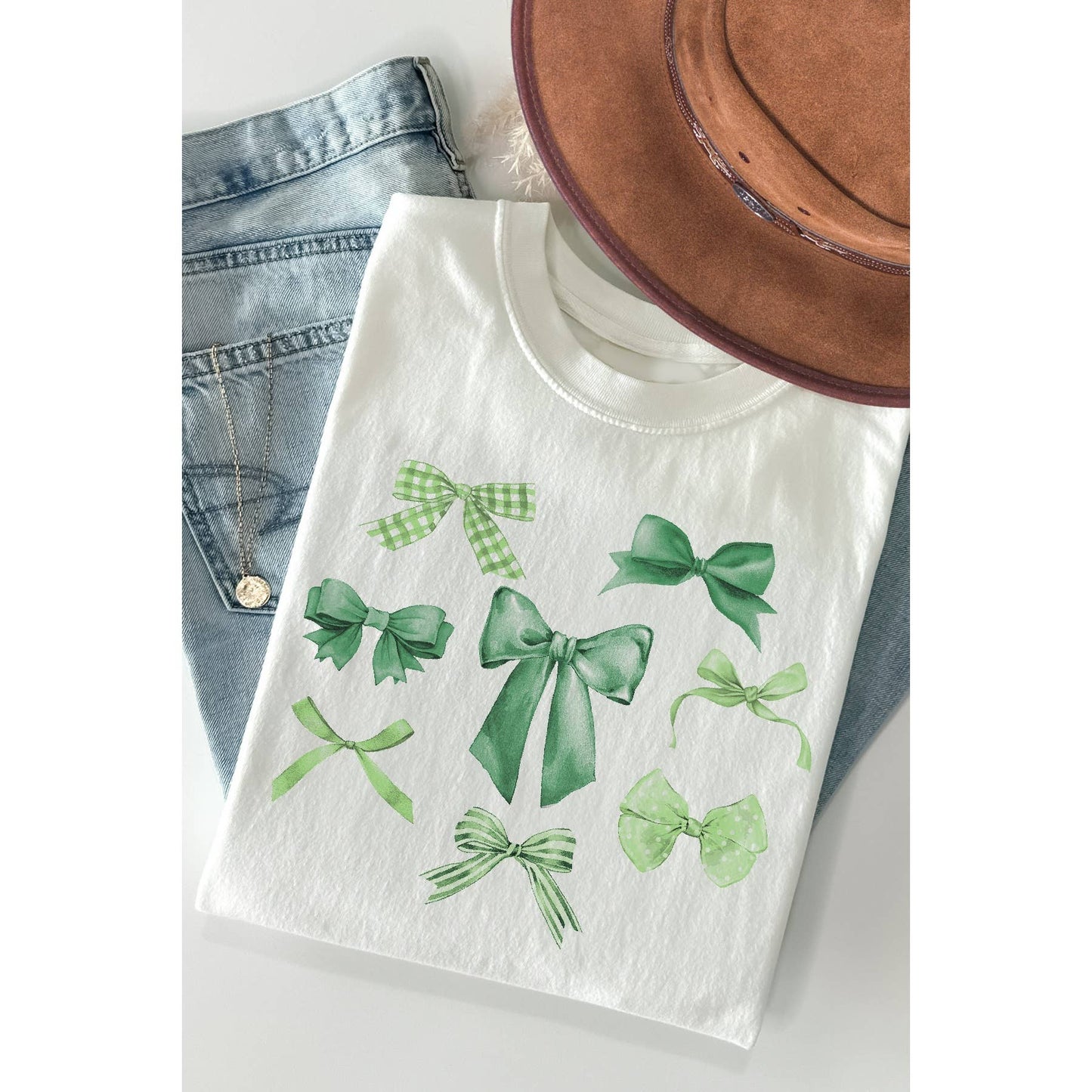 Saint Patricks Ribbon Bows Short Sleeve T Shirt