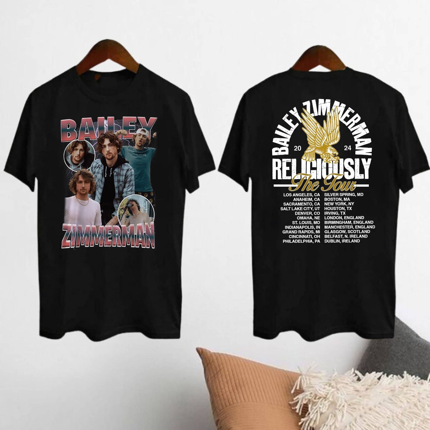 Religiously the Tour 2024 T-Shirt with Band Photo Tour Dates