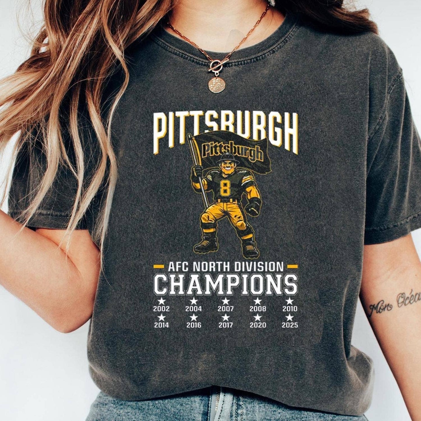 Pittsburgh Football Champions 2025 North Division Fan Tee
