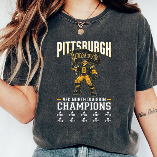 Pittsburgh Football Champions 2025 North Division Fan Tee