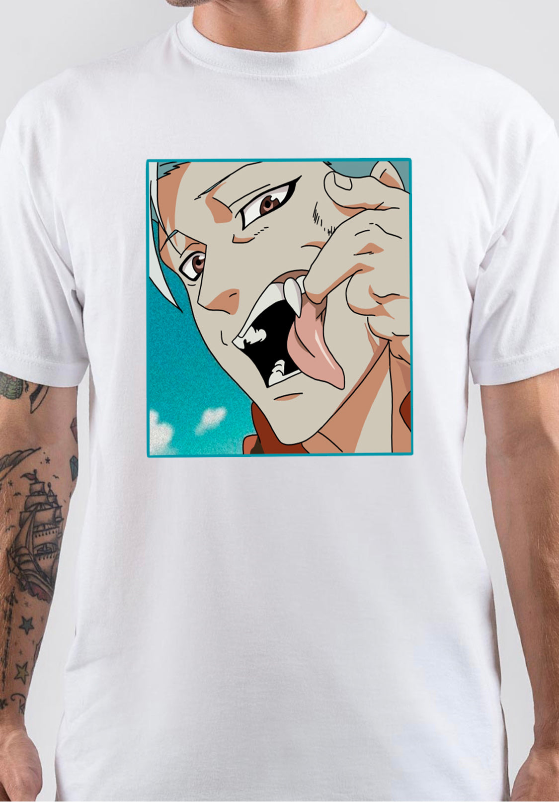 Seven Deadly Sins Half Sleeve White T-Shirt