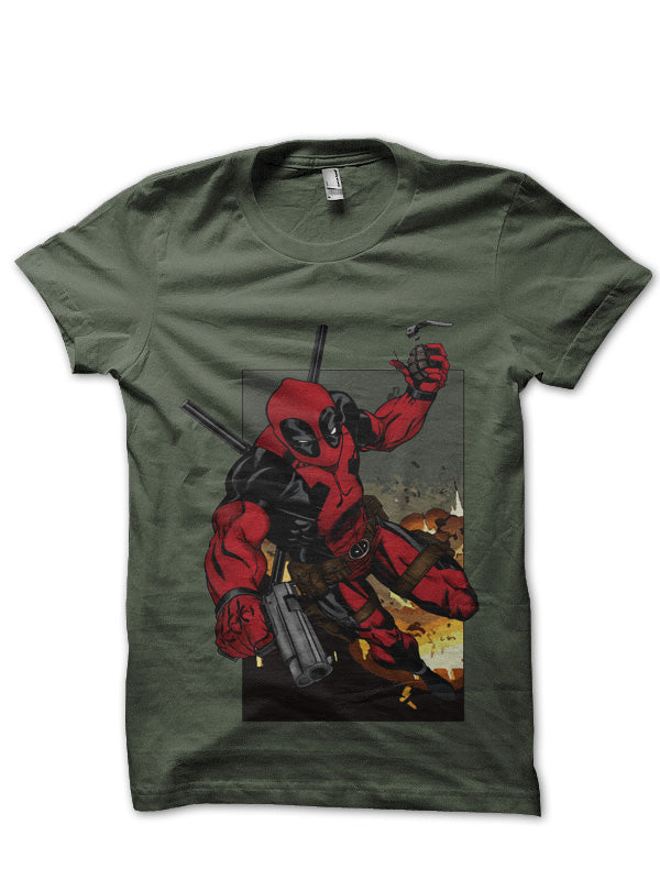 Deadpool Dark Green T-Shirt
