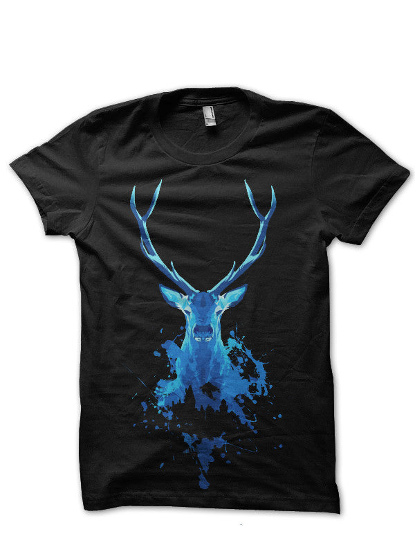 Expecto Patronum Deer Black T-Shirt