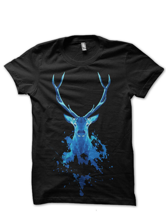 Expecto Patronum Deer Black T-Shirt