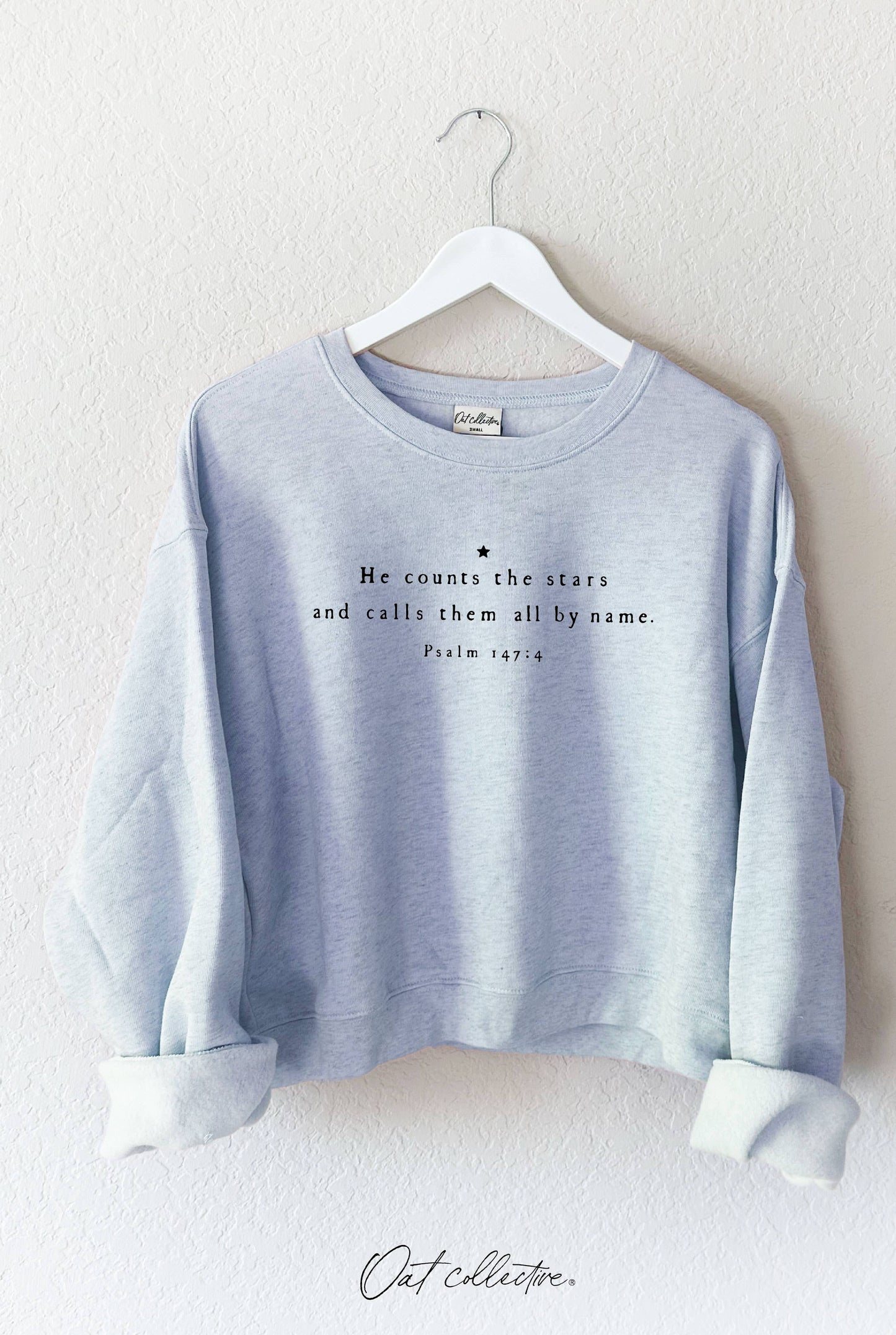 He Counts the Stars Mid Graphic Sweatshirt