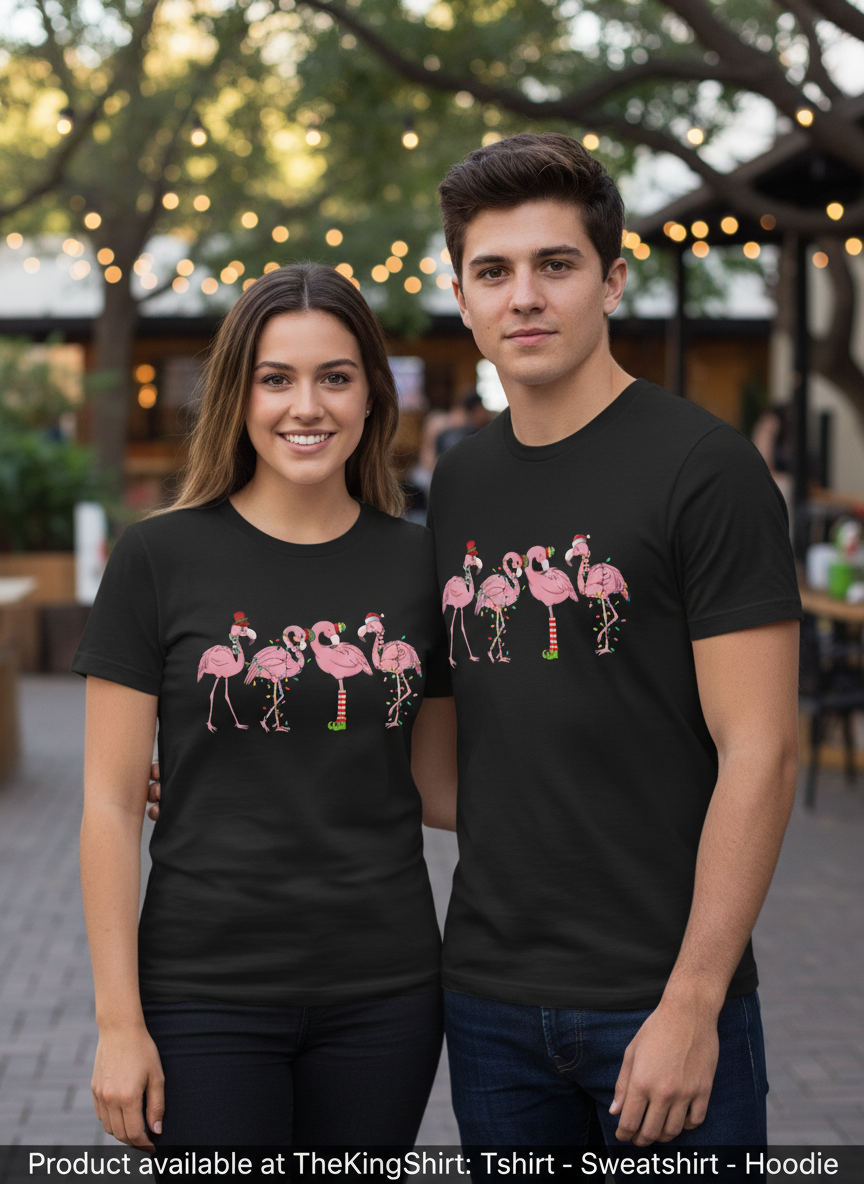 Flamingo Christmas Sweatshirt - Festive Holiday Apparel