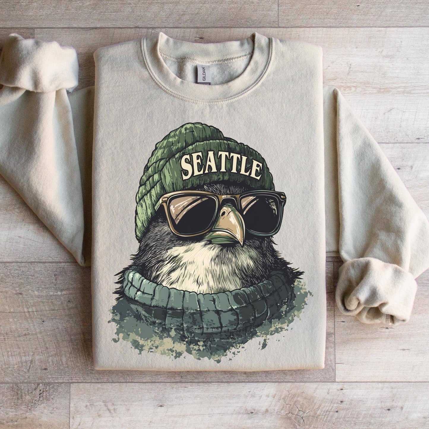 Seattle Football Mascot Vintage Crewneck Sweatshirt
